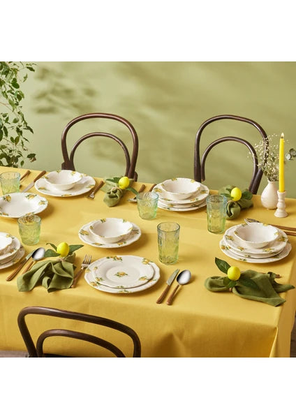 Karaca Lemonade 24 Parça Çok Renkli Yemek Takımı 6 Kişilik Stoneware Malzemeden Desenli - 6