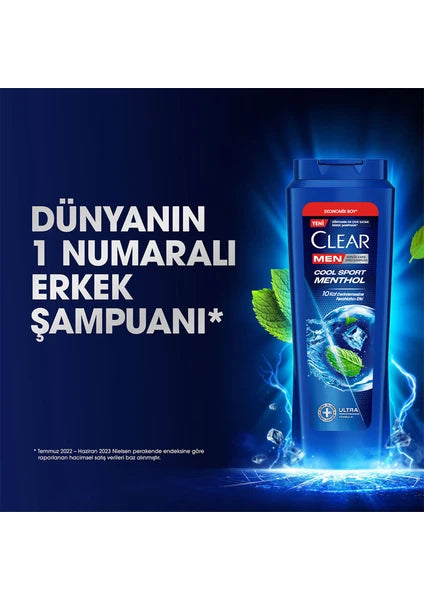 Clear Men Kepeğe Karşı Etkili Şampuan Cool Sport Menthol Ferahlatıcı Mentol Etkisi 600 ml - 7