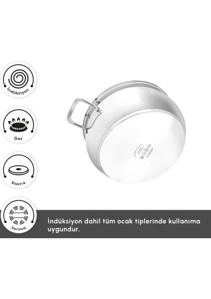 Karaca Karıştır-Pişir-Sakla 18 Parça Servis Gereçli Çelik Tencere Seti - 4