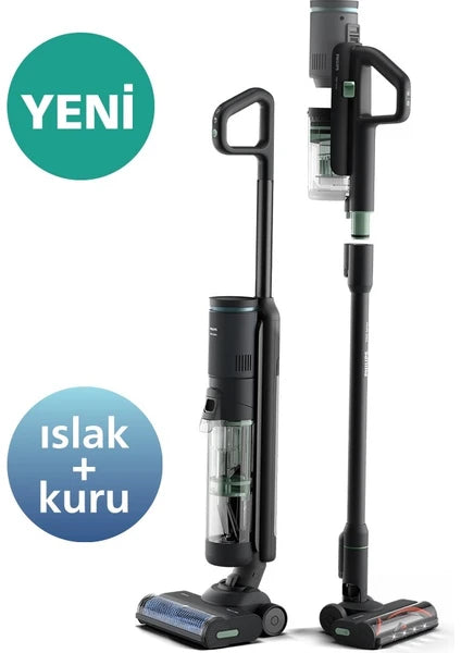 Philips 7000 Serisi AquaTrio Kablosuz Dikey Süpürge, Islak&Kuru Temizlik, Otomatik Temizleme ve Şarj İstasyonu, Kuru Süpürme Başlığı, XW7263/11 - 2