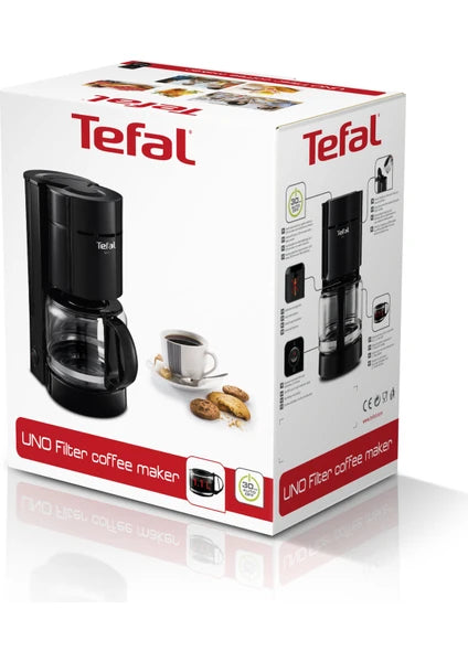 Tefal Uno Filtre Kahve Makinesi 1,1 lt Kapasite Siyah Cam Hazne İle Damlama Emniyeti Özelliği - 5