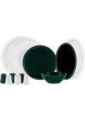 Karaca Elara Green White 57 Parça 12 Kişilik New Bone Yemek Takımı