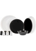 Karaca Elara Black White 57 Parça 12 Kişilik New Bone Yemek Takımı