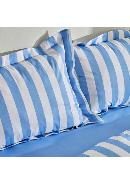 Karaca Home Sarah Anderson Brine %100 Pamuk Tek Kişilik Nevresim Seti Mavi - 3