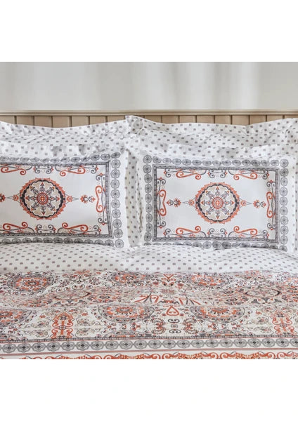 Karaca Home Aprika %100 Pamuk Tek Kişilik Nevresim Takımı Kiremit - 4