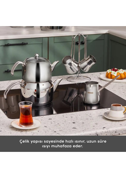 Karaca Belgrad Indüksiyon Tabanlı 15 Parça Çelik Çeyiz Seti - 8