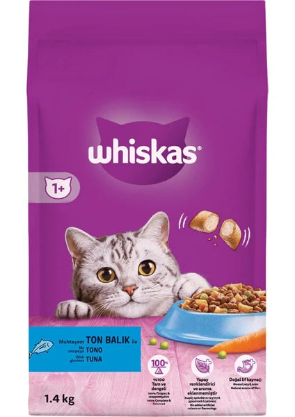 Whiskas 1,4kg Ton Balıklı Yetişkin Kedi Maması Sebzeli Lezzet ile Sağlıklı Beslenme