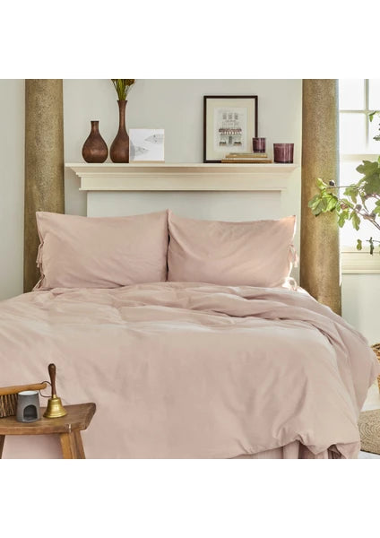 Karaca Home 4 Element Blush %100 Pamuk Tek Kişilik Nevresim Takımı Su Toprak