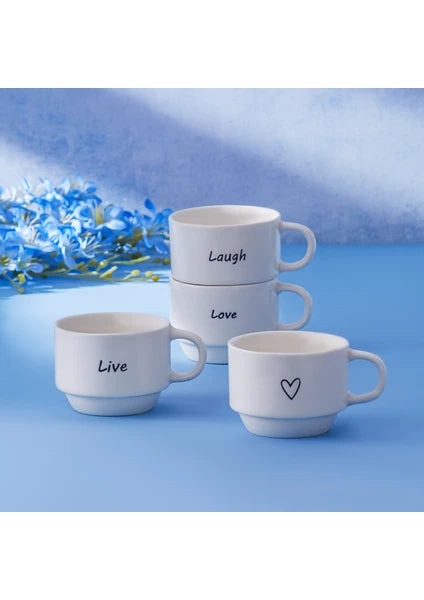 Karaca Lovely Laugh 4 Kişilik Espresso Kahve Seti 100 ml - 4