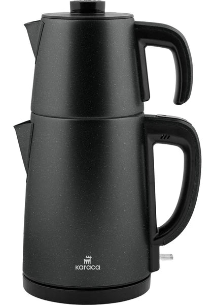 Karaca Gastro Dem 2 In 1 Çelik Inox Çay Makinesi ve Su Isıtıcı Shiny Black