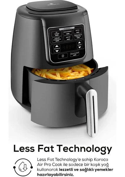 Karaca Air Pro Cook XL 2 in 1 Konuşan Airfryer Space Gray 4 Kişilik - 4