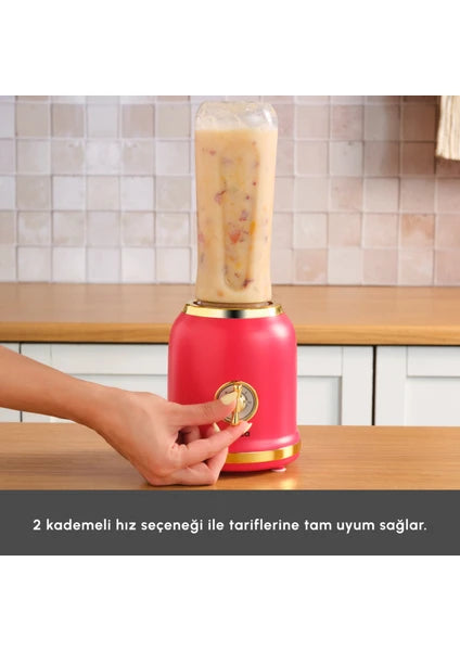Karaca Retro Personal Kişisel Smoothie Blender Red - 3