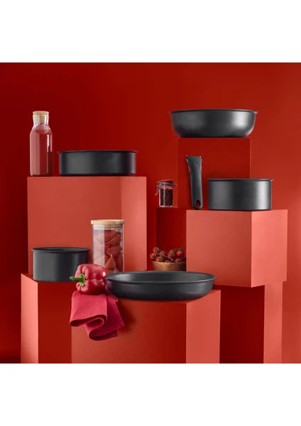Tefal Ingenio Mix 6 x 24 cm İndüksiyon Tabanlı Düz Tava Titanyum Kaplama Siyah Renkli - 8