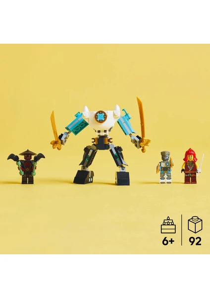 LEGO® NINJAGO® Zane'in Savaş Zırhı Mech’i 71827 - 6 Yaş & Üzeri Çocuklar için Yaratıcı Oyuncak Yapım Seti (92 Parça) - 5