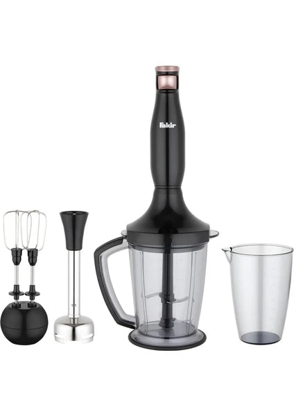 Fakir El Tipi Blender Set 1000 W 900 ml Kapasite ile Blender Fonksiyonları Siyah - Rose - 5