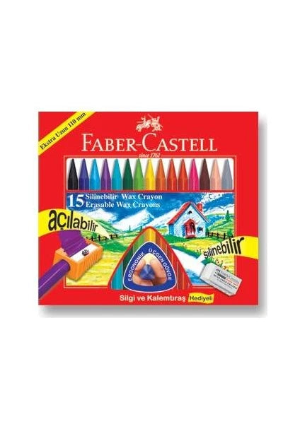 Faber-Castell Silinebilir Mum Boya 15 Renk - 3