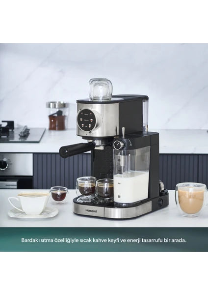 Homend Coffebreak 5015H Süt Köpürtücülü Otomatik Espresso Makinesi - 3