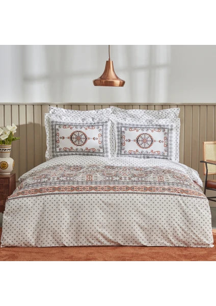 Karaca Home Aprika %100 Pamuk Tek Kişilik Nevresim Takımı Kiremit