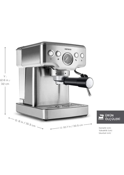 Karaca Coffee Art 1353 Süt Köpürtücülü 20 Bar Basınçlı Espresso, Latte Cappuccino Americano Makinesi - 2