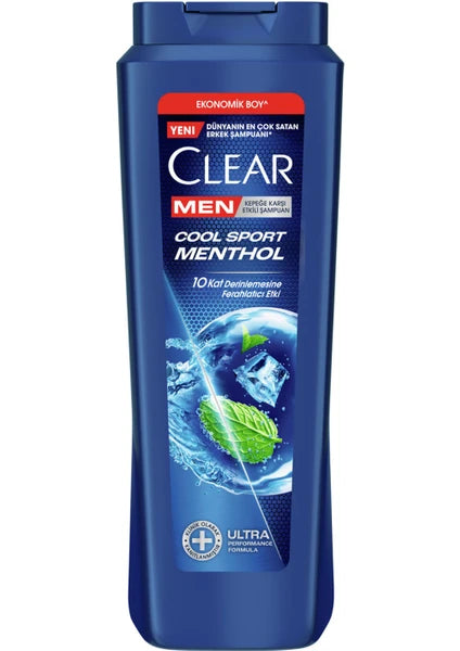 Clear Men Kepeğe Karşı Etkili Şampuan Cool Sport Menthol Ferahlatıcı Mentol Etkisi 600 ml - 2