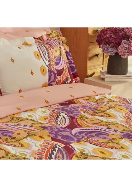 Karaca Home Ruiz %100 Pamuk Tek Kişilik Nevresim Takımı Fuşya - 3