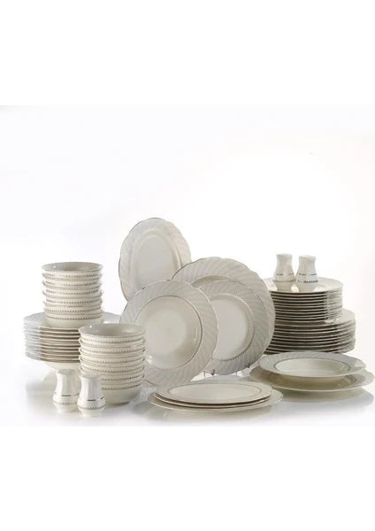 Kütahya Porselen Bone Olympos 56 Parça 12 Kişilik Yemek Takımı 1144320 - 4