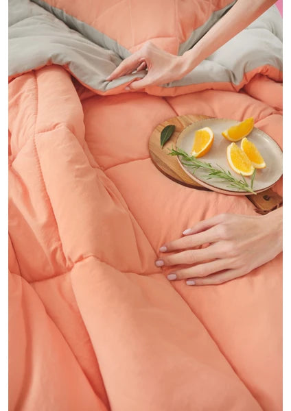 Karaca Home Çift Kişilik Mikrofiber Uyku Seti 195x215 cm Düz Desen Lastikli Çarşaf Kapitoneli Yastık Kılıfı - 9