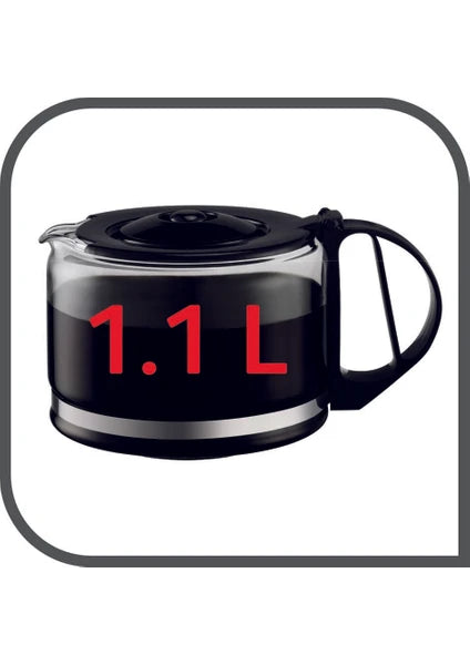 Tefal Uno Filtre Kahve Makinesi 1,1 lt Kapasite Siyah Cam Hazne İle Damlama Emniyeti Özelliği - 7