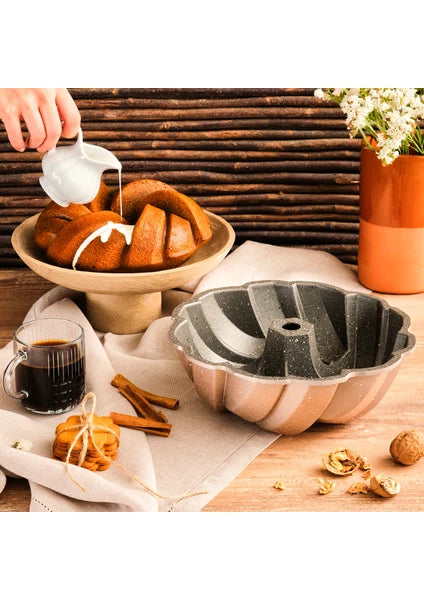 Emsan Maya Kek Kalıbı 27 cm Yapışmaz Özellikli Yüksek Isı Dayanımlı 1 Adet Rose Renk