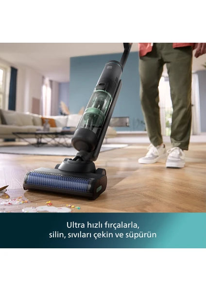 Philips 7000 Serisi AquaTrio Kablosuz Dikey Süpürge, Islak&Kuru Temizlik, Otomatik Temizleme ve Şarj İstasyonu, Kuru Süpürme Başlığı, XW7263/11 - 3