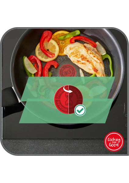 Tefal Titanyum 3X UltimateOne Düz Tava Seti 20/26 cm İndüksiyon Tabanlı 2 Parça Siyah Renk - 7
