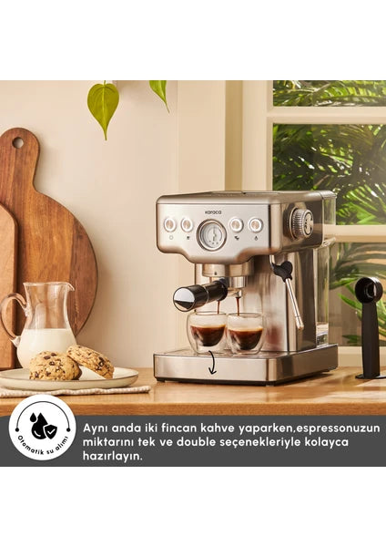 Karaca Coffee Art 1353 Süt Köpürtücülü 20 Bar Basınçlı Espresso, Latte Cappuccino Americano Makinesi - 8