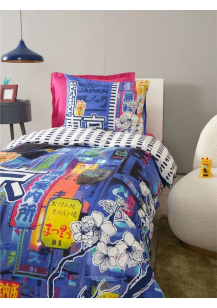 Karaca Home Young Tokyo %100 Pamuk Tek Kişilik Nevresim Takımı