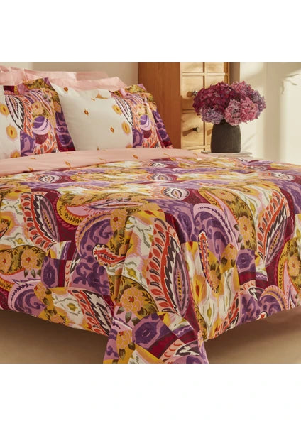 Karaca Home Ruiz %100 Pamuk Tek Kişilik Nevresim Takımı Fuşya - 2