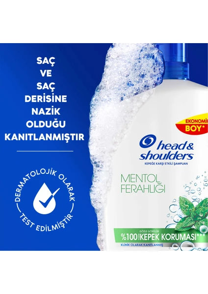 Head&Shoulders Mentol Ferahlığı Besleyici Şampuan 800 ml Tüm Saçlar İçin Ferahlatıcı Etki - 6