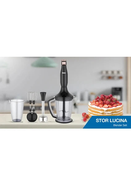Fakir El Tipi Blender Set 1000 W 900 ml Kapasite ile Blender Fonksiyonları Siyah - Rose - 6