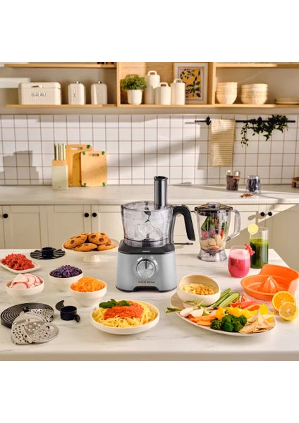 Karaca Mastermaid Power Max 11 In 1 Mutfak Robotu Cool Gray 2500W - 3