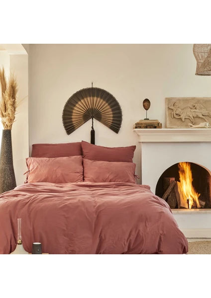 Karaca Home 4 Element Terracotta %100 Pamuk Tek Kişilik Nevresim Takımı Ateş