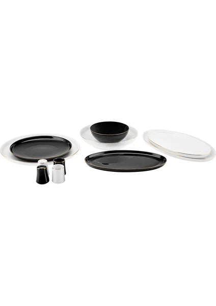 Karaca Elara Black White 57 Parça 12 Kişilik New Bone Yemek Takımı - 2
