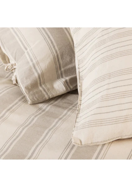 Karaca Home Naturel Line Jerardo Bej Armur Çift Kişilik Nevresim Takımı - 2