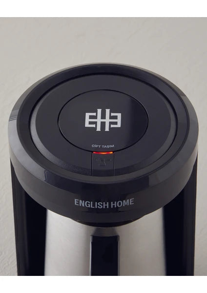 English Home Tkm 6001 Çelik Cezve Çift Taşım Türk Kahvesi Makinesi 5 Fincan Kapasite Siyah-Krom Tasarım - 2