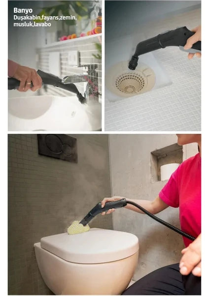 Karcher Kst 2 Buharlı Temizlik Makinesi 1500W Aksesuar Seti ile Beyaz Renk Yüksek Performans - 5