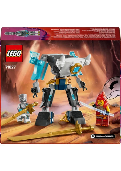 LEGO® NINJAGO® Zane'in Savaş Zırhı Mech’i 71827 - 6 Yaş & Üzeri Çocuklar için Yaratıcı Oyuncak Yapım Seti (92 Parça) - 4
