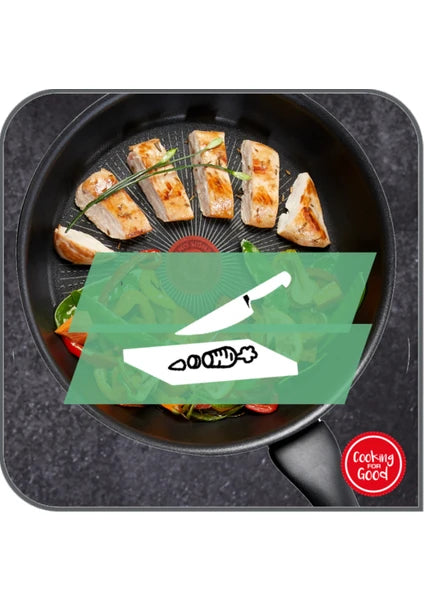 Tefal Titanyum 3X UltimateOne Düz Tava Seti 20/26 cm İndüksiyon Tabanlı 2 Parça Siyah Renk - 8