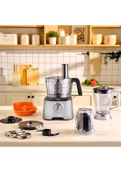 Karaca Mastermaid Power Max 11 In 1 Mutfak Robotu Cool Gray 2500W - 2