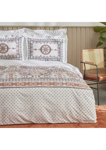 Karaca Home Aprika %100 Pamuk Tek Kişilik Nevresim Takımı Kiremit - 2
