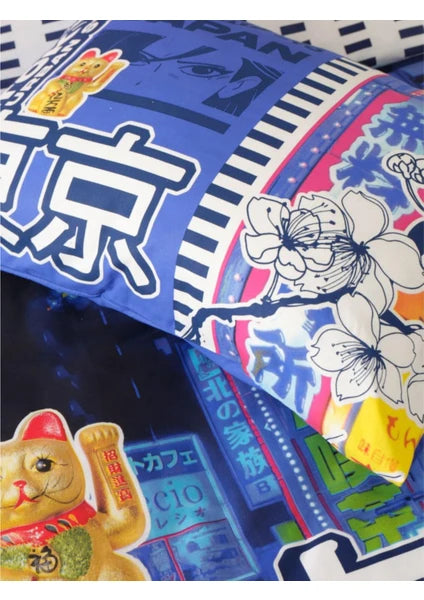 Karaca Home Young Tokyo %100 Pamuk Tek Kişilik Nevresim Takımı - 4