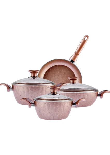 Cookplus Biogranit Dream 7 Parça Tencere Seti Rose - 5